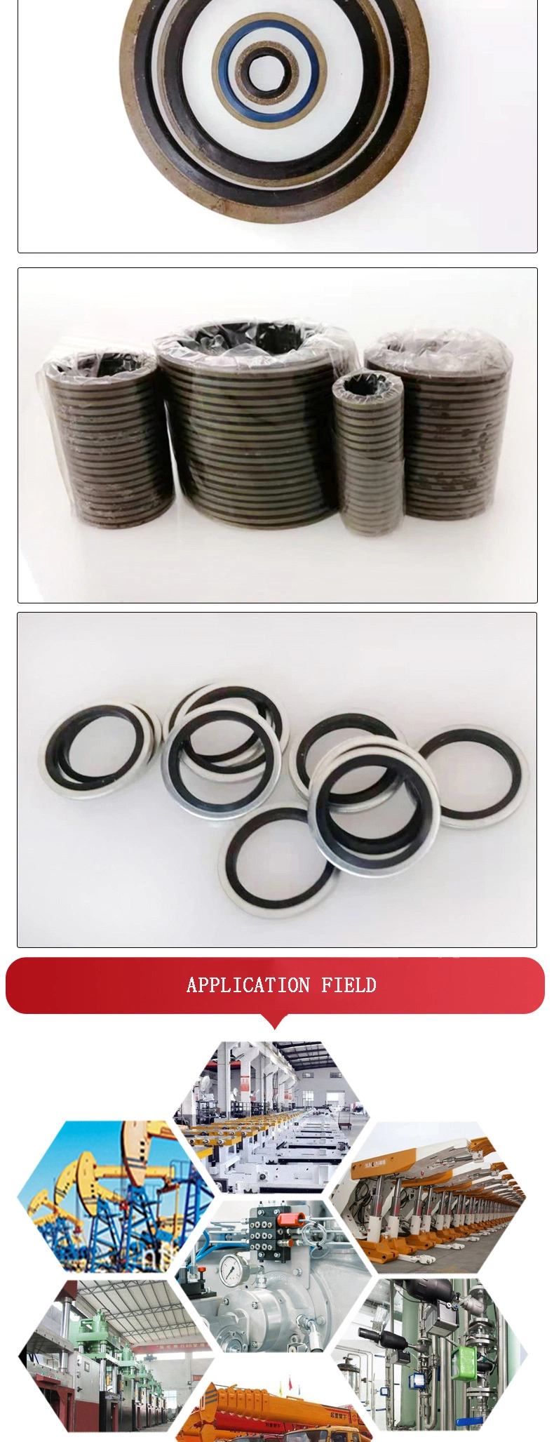OEM Seal M12 Acero de Carbono Nitrílico de Borracha de Gasket Bonded 3